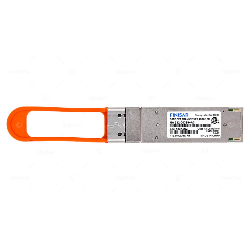332-00389 NETAPP 40GB QSFP+ SR4 SHORT RANGE 300M OPTICAL TRANSCEIVER FTL410QD4C-N1